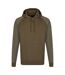 Sweat À Capuche My Mate Homme Olive Olive Chiné Miners Mate-1
