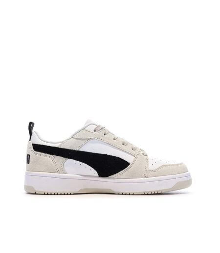Baskets blanches/noires/beige mixte puma caven 2.0