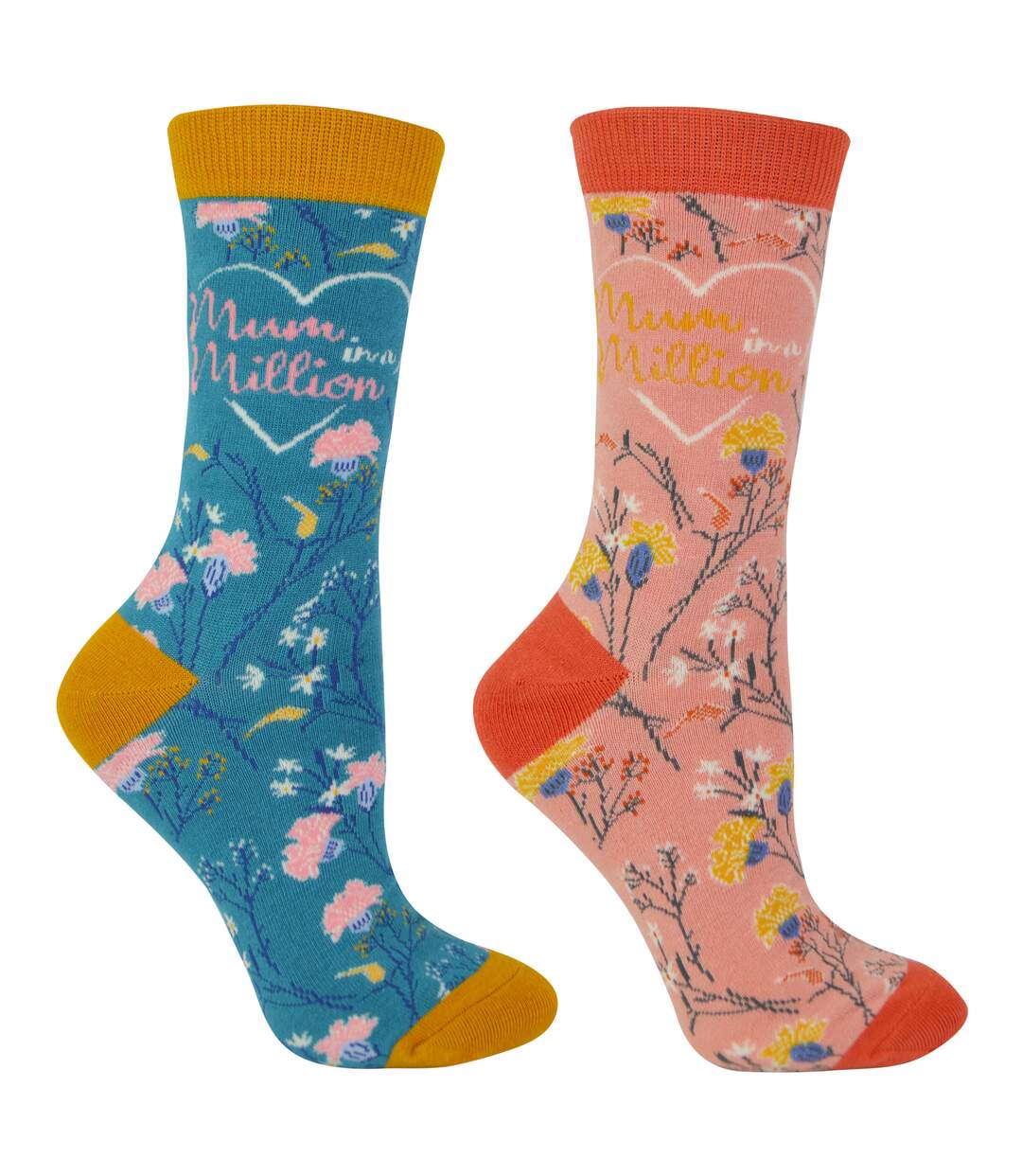 Miss Sparrow - Chaussettes Dames Bambou Motifs Floraux | 2 Paires | Cadeau Maman-1