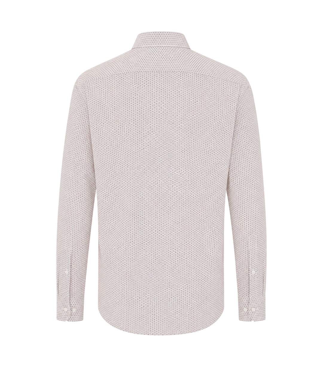 Chemise Motif/style Géométrique Homme Beige Boss-2
