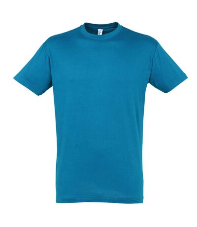 Mens Regent Short Sleeve T-shirt Blue Atoll SOLS