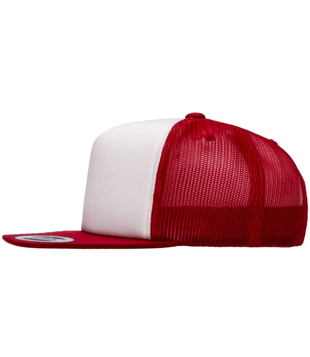 Casquette trucker blanc / rouge Yupoong-3