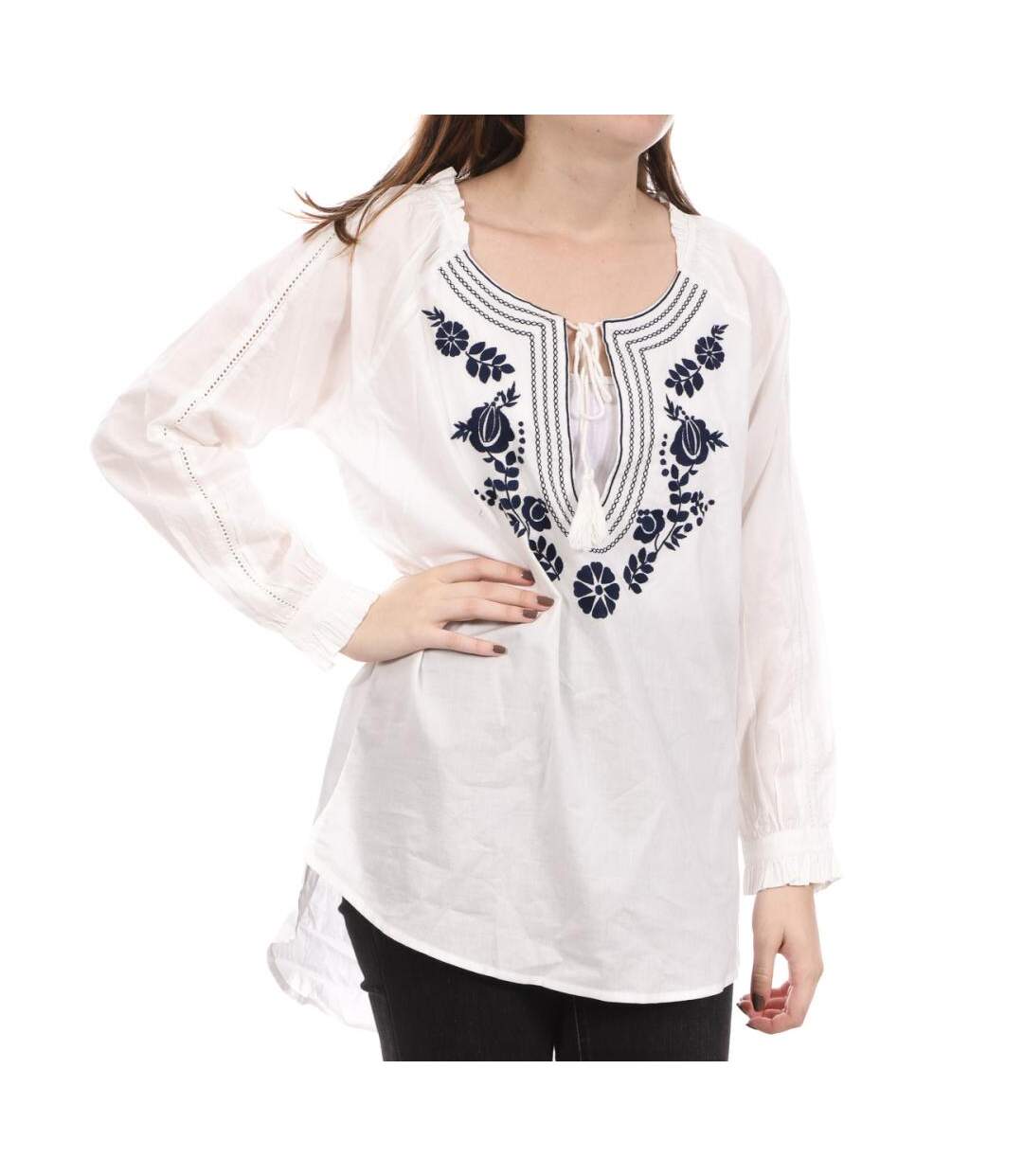 Blouse Blanche Femme Josephin Carmel - S/M-1