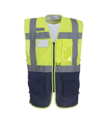 Yoko Gilet Hi-Vis unisexe pour adultes (Jaune/Marine) - UTPC6658