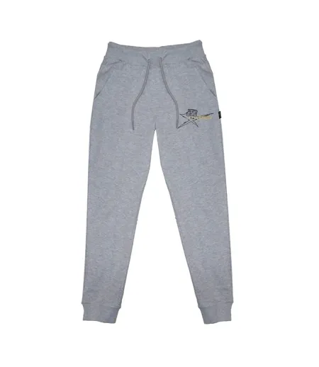 Mens Small Logo Jogging Bottoms Grey Plein Sport
