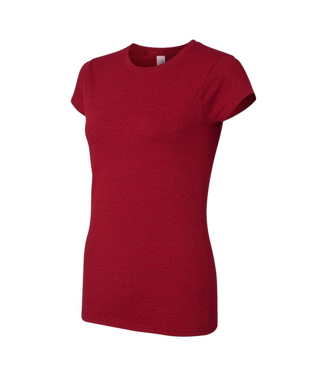 T-shirt Softstyle Femme Rouge Foncé Chiné Chiné Gildan-3
