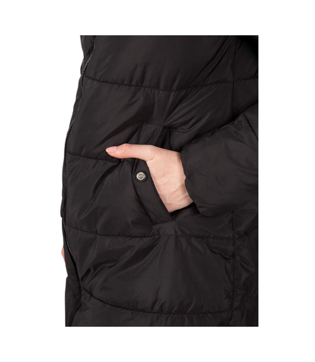 Womens/ladies Faith Padded Jacket Black Trespass-4