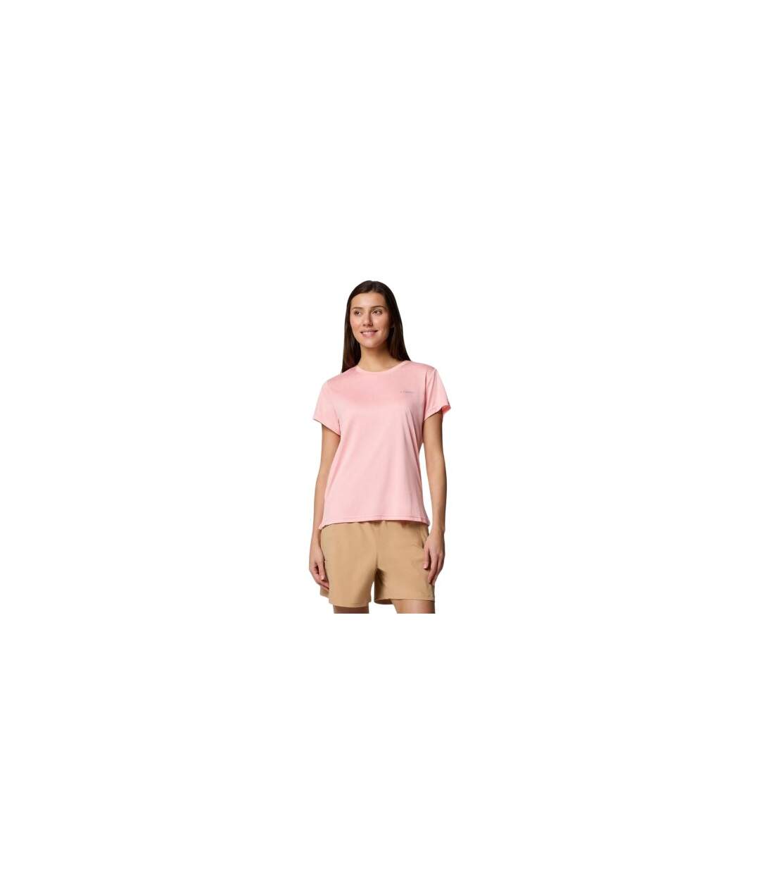Womens/ladies Bluevista Hill Crew Neck T-shirt Pink Columbia-1