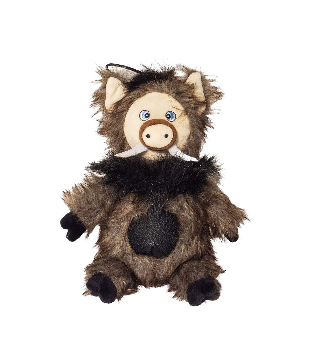 Wilbur the boar plush dog toy 11in brown/black Danish Design-1