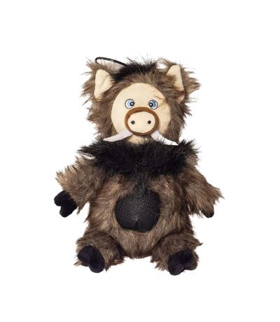 Wilbur the boar plush dog toy 11in brown/black Danish Design