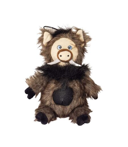 Wilbur the boar plush dog toy 11in brown/black Danish Design