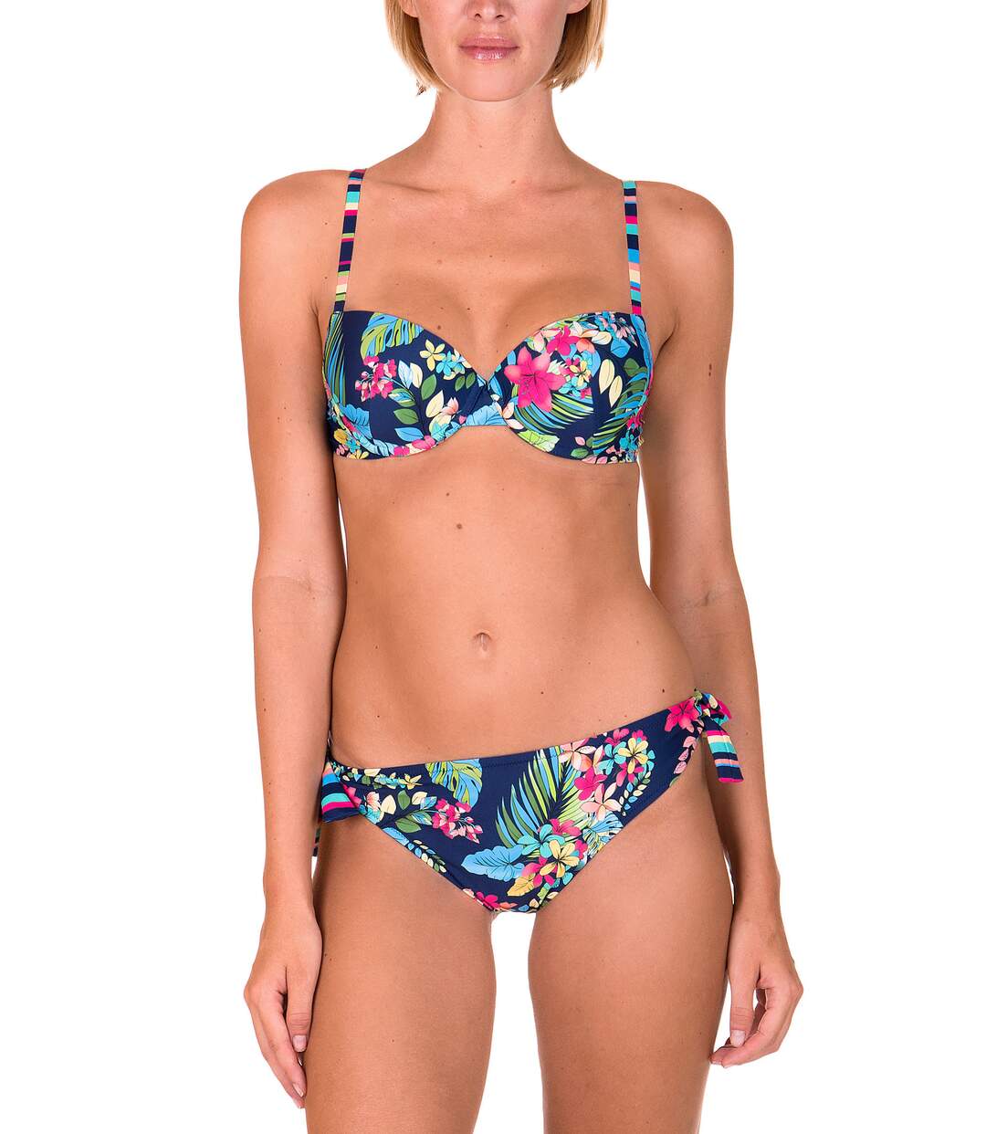 Haut maillot de bain préformé Florida Lisca bleu marine-2