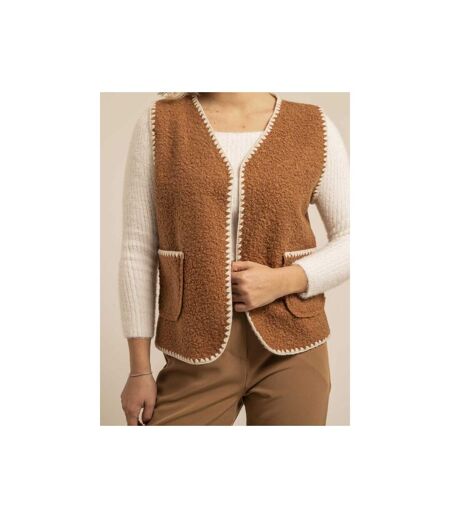 Gilet sans manches effet bouclé KARAH - Dona X Lisa