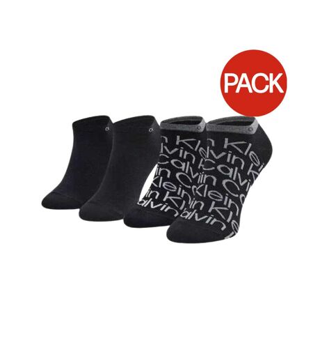 Socquettes Discrètes Motif/style Logo Homme Noir Calvin Klein