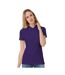 B&C Womens/Ladies ID.001 Plain Short Sleeve Polo Shirt (Purple)