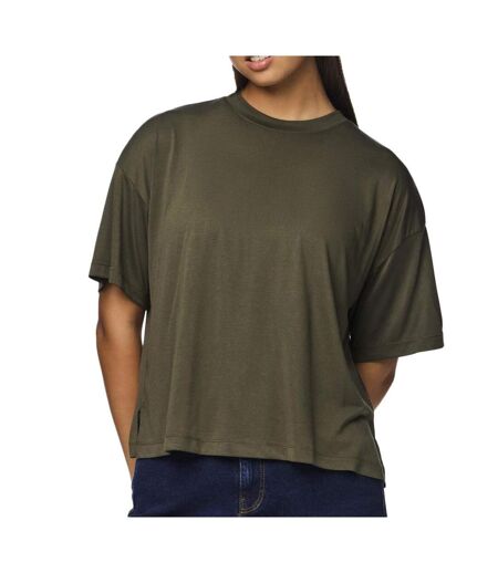 T-Shirt kaki femme pieces nora