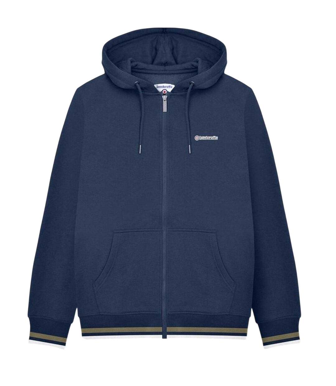 Veste De Survêtement Homme Bleu Marine Kaki Lambretta-1