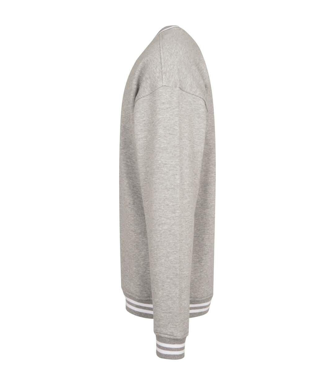 Sweat College Adulte Gris Chiné Blanc Build Your Brand-4