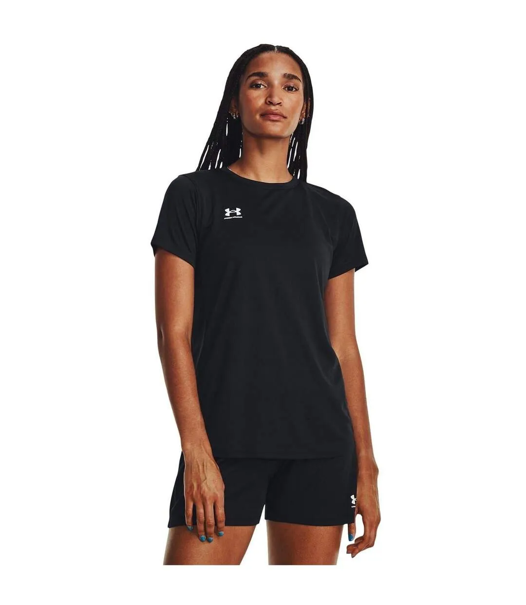 T-shirt Entraînement Challenger Femme Noir Blanc Under Armour-2