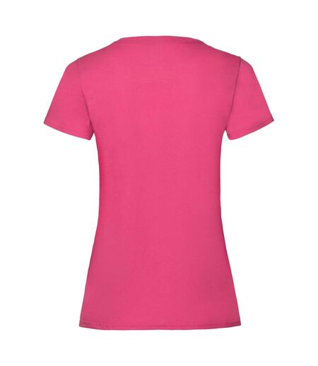 Womens/ladies Valueweight T-shirt Fuchsia Fruit Of The Loom
