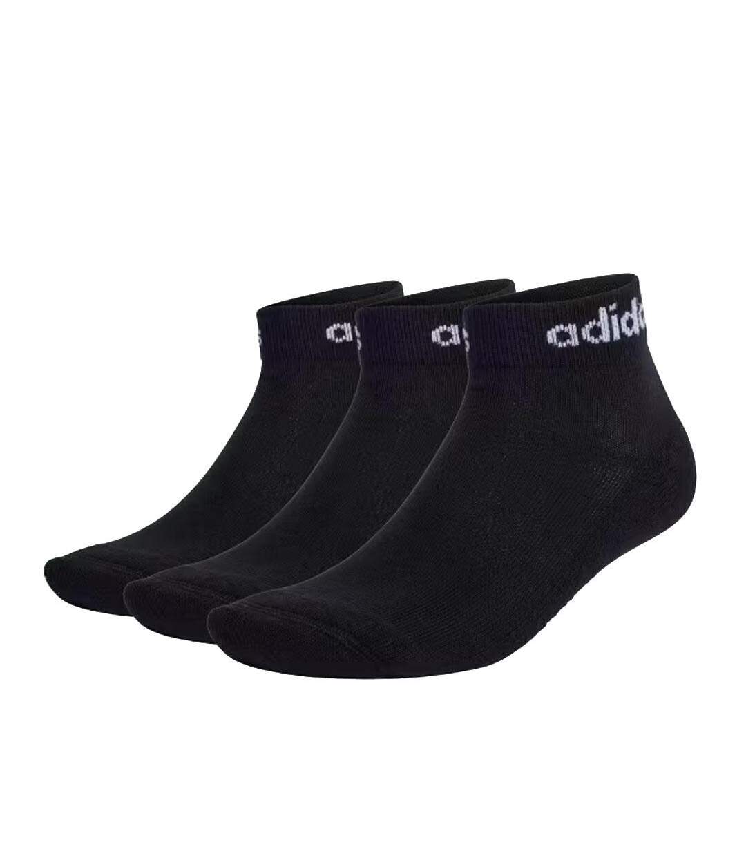 X3 paires de chaussettes noir mixte adidas linear-1