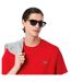 T-shirt Motif/style Logo Brodé Homme Rouge Lacoste-4