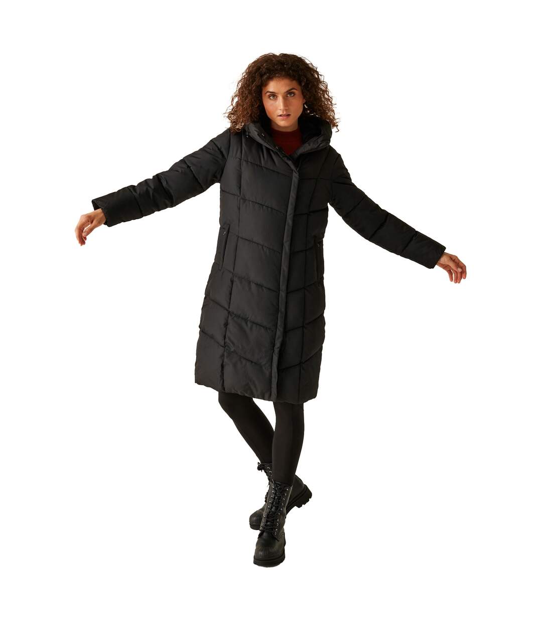 Womens/ladies Nurie Quilted Jacket Black Regatta-1