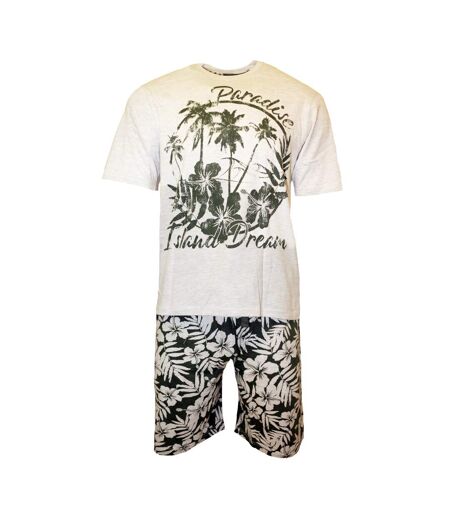 Ensemble de pyjama paradise island dream homme beige / kaki chiné Cargo Bay