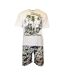 Ensemble de pyjama paradise island dream homme beige / kaki chiné Cargo Bay-1