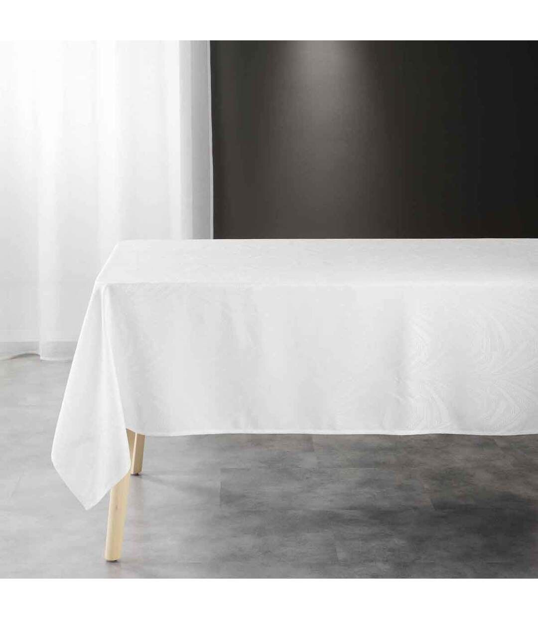 Nappe Jacquard Lolly 140x240cm Blanc-1