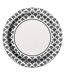 Unique Party Scallop Disposable Plates (Pack of 8) (Silver/White) (One Size) - UTSG35333