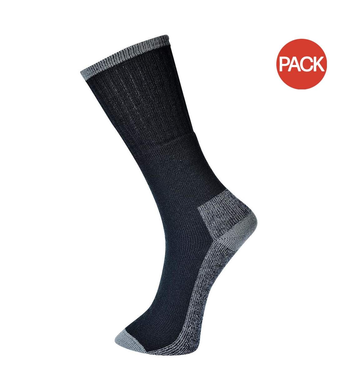 Pack of 3  Unisex adult work socks  black Portwest-1