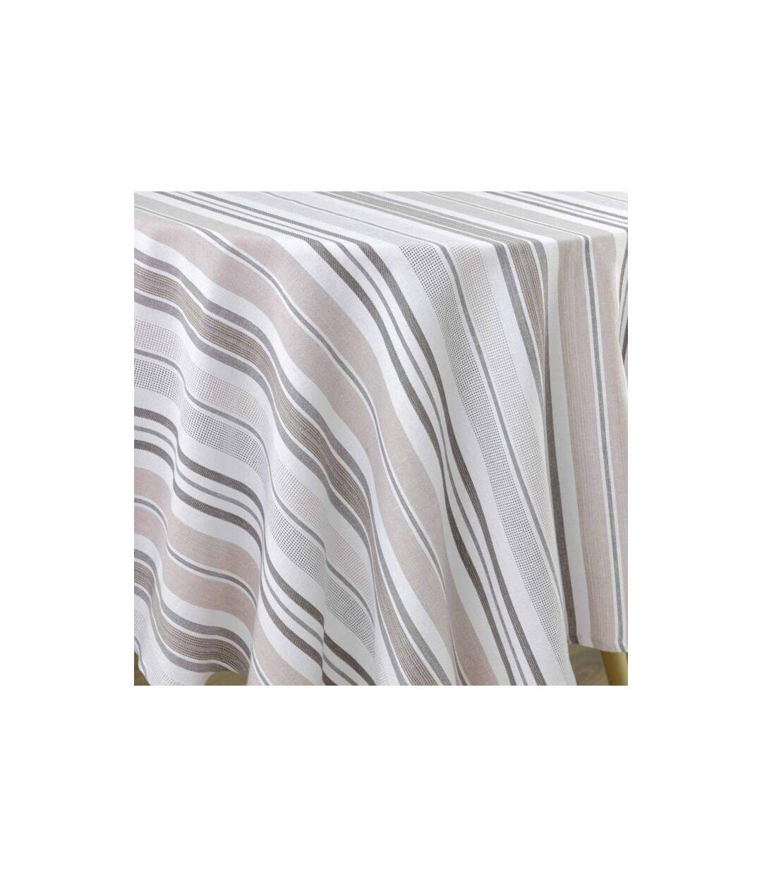 Nappe Ronde Imprimé Melina 180cm Gris-2