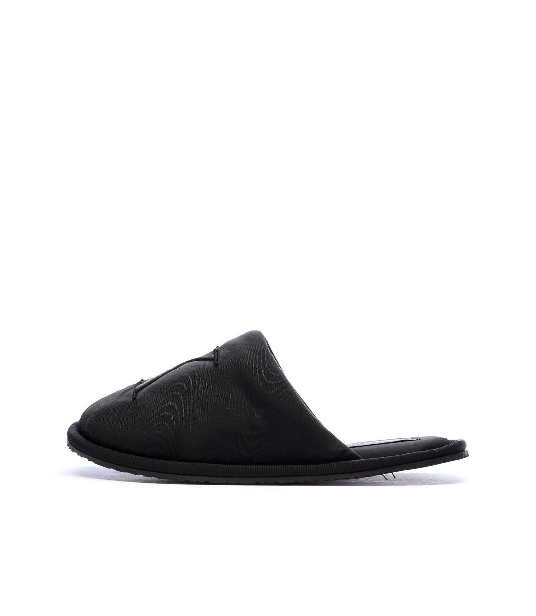 Chaussons noir femme calvin klein jeans slipper satin moire-1