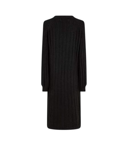 Robe Mi-longue Manches Longues Femme Noir Pieces