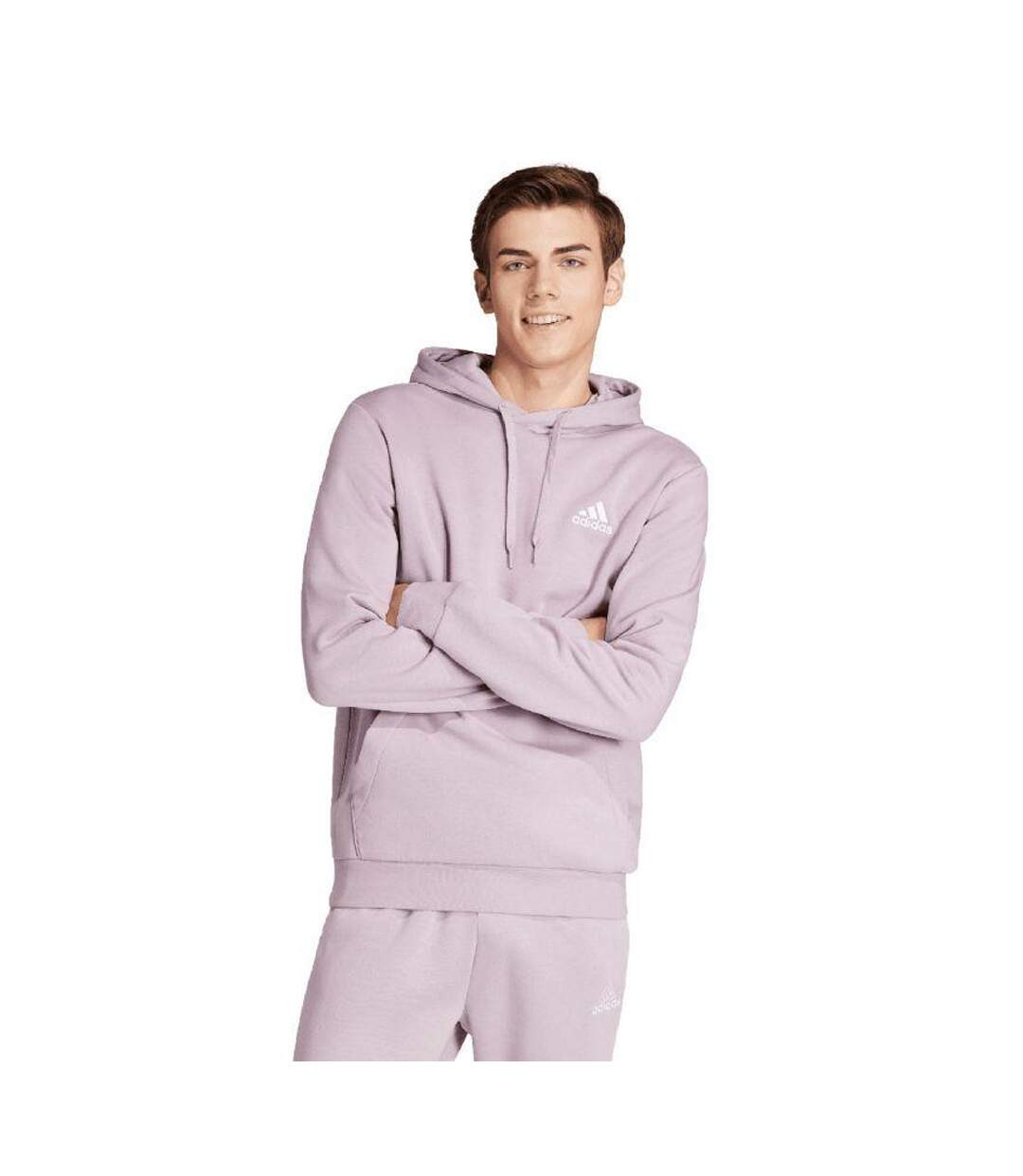 Sweat À Capuche Essential Homme Violet Clair Adidas-1