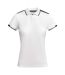 Polo tamil femme blanc / noir uni Roly-1