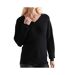 Pull Noir Femme Superdry Wool Cashmere Ribeed Vee - 36