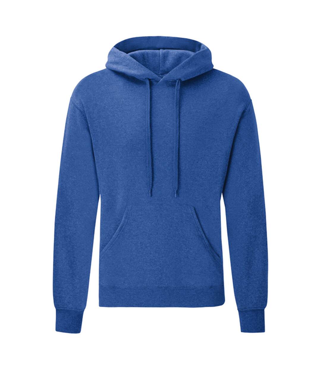 Sweat À Capuche Classic Adulte Bleu Roi Chiné Fruit Of The Loom-1