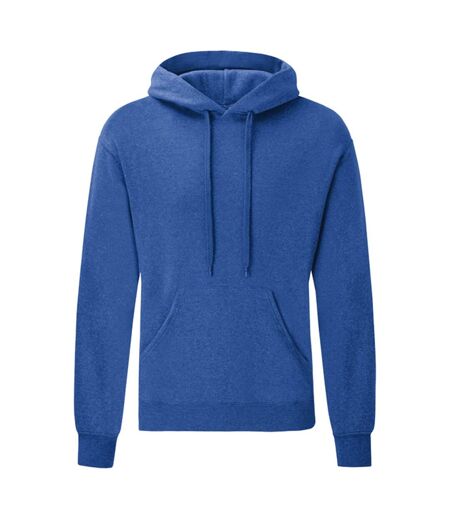 Sweat À Capuche Classic Adulte Bleu Roi Chiné Fruit Of The Loom