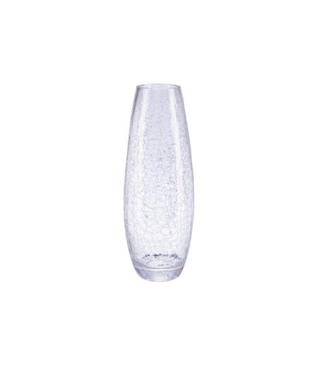 Vase en Verre Craquelé 40cm Transparent