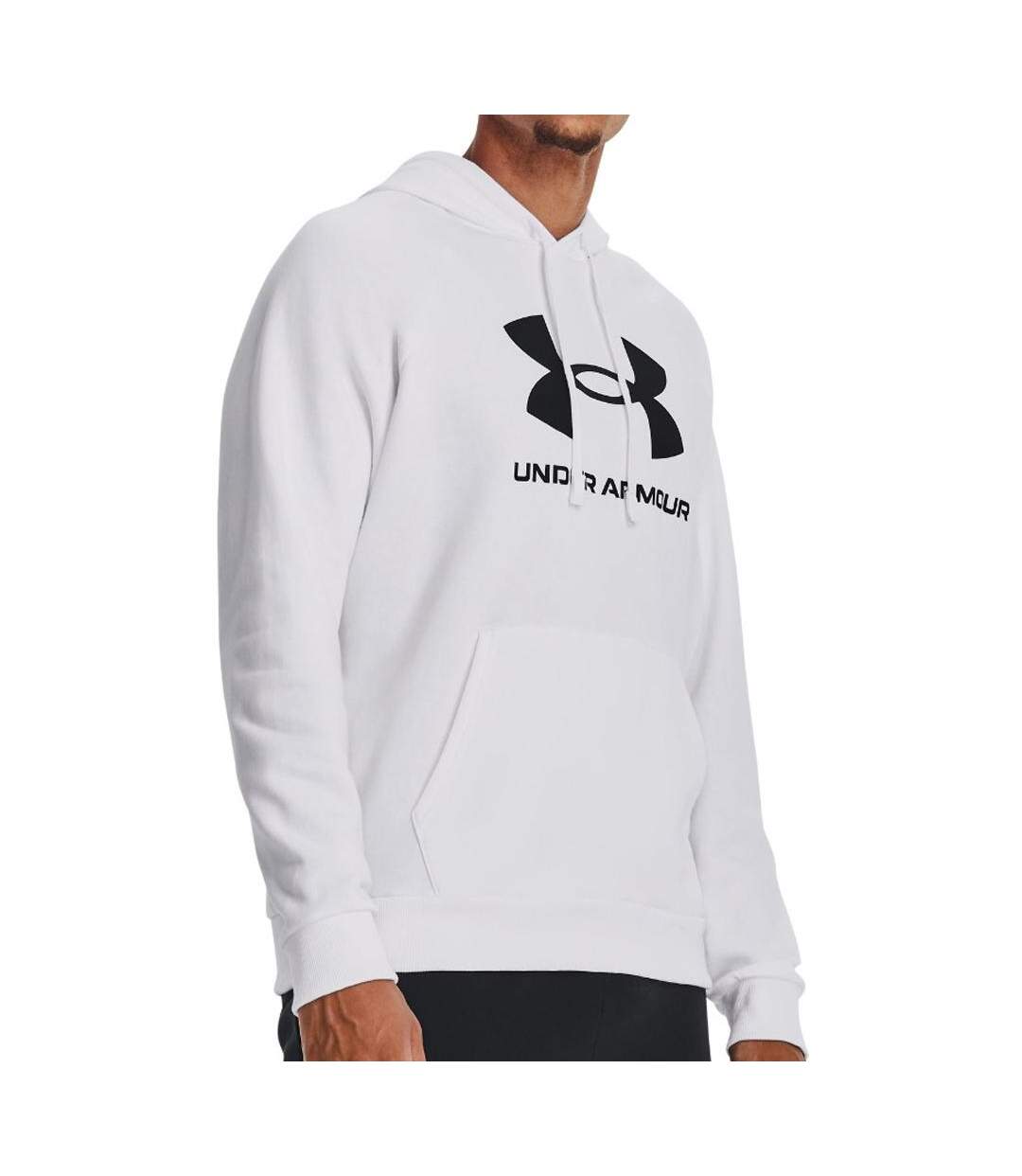 Sweat à capuche blanc homme under armour rival fleece - l-1