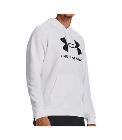 Sweat à capuche Blanc Homme Under Armour Rival Fleece - L