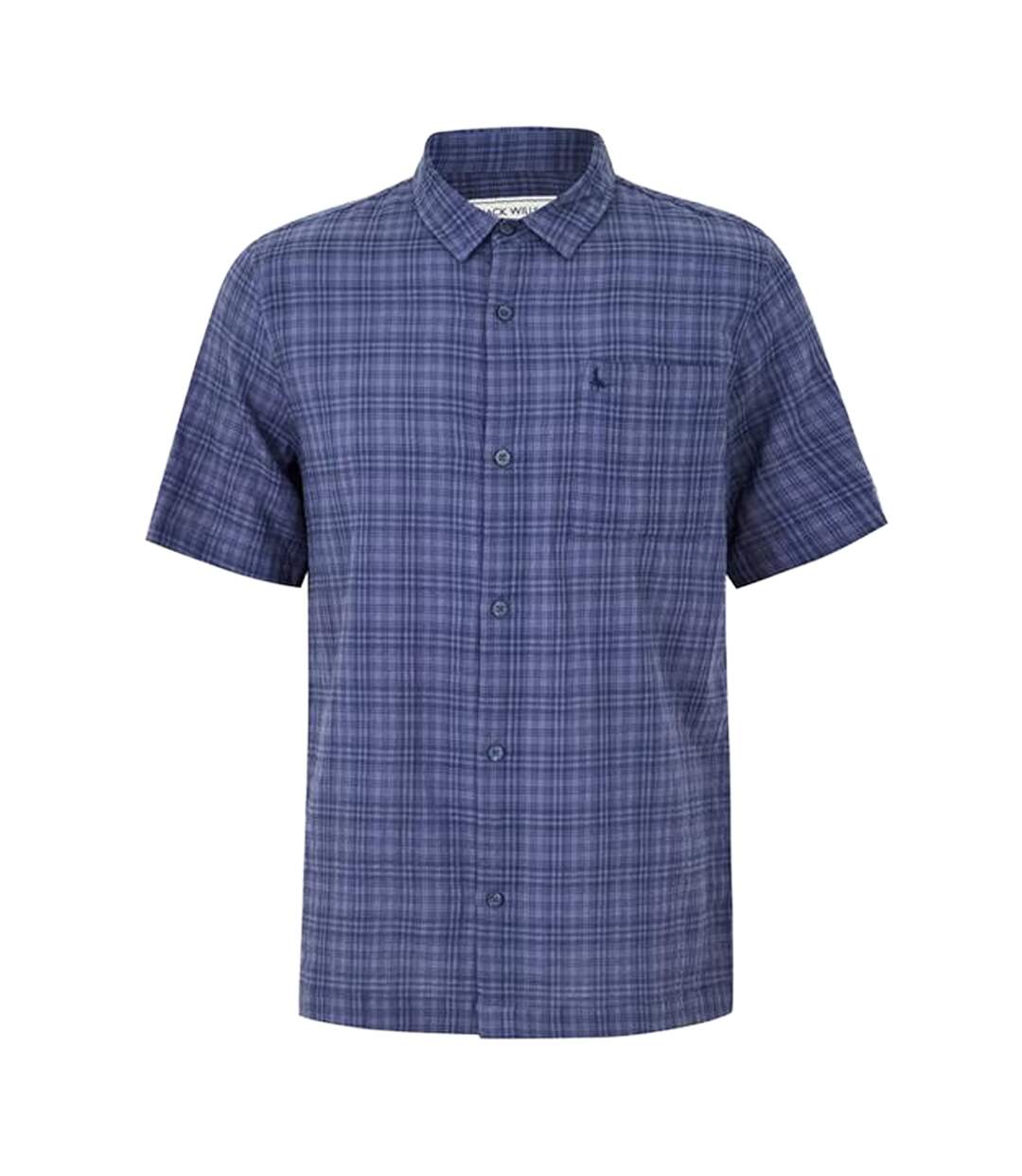 Mens Checked Pocket Shirt Indigo Jack Wills-2