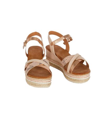 Good For The Sole Womens/Ladies Amber Wide Wedge Sandals (Blush) - UTDP2071