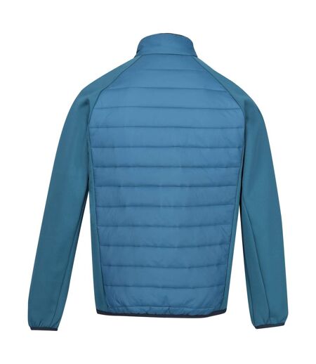 Mens clumber iv full zip hybrid jacket moroccan blue/citron lime Regatta