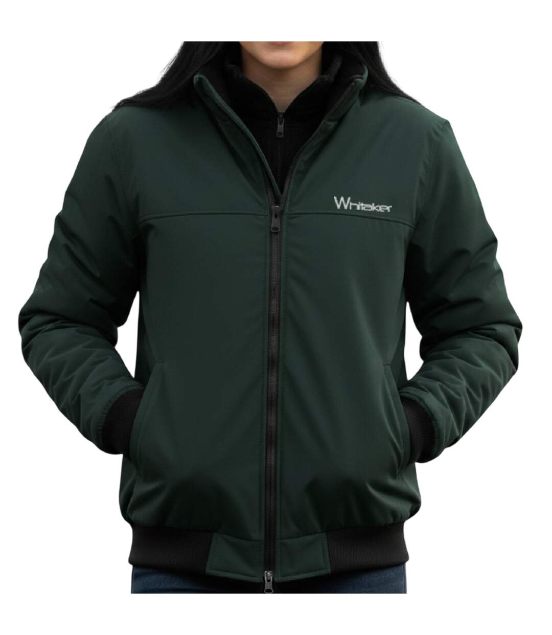 Unisex Adult Wyke Fleece Lined Bomber Jacket Green Whitaker-1