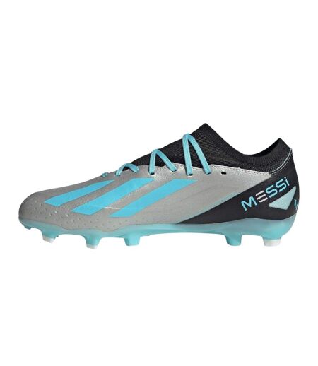 Mens X Crazyfast League Coated Firm Ground Football Boots Silver Blue Black Adidas