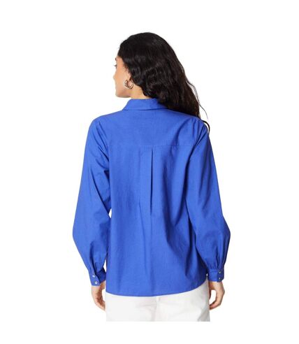 Womens/ladies poplin shirt powder blue Principles