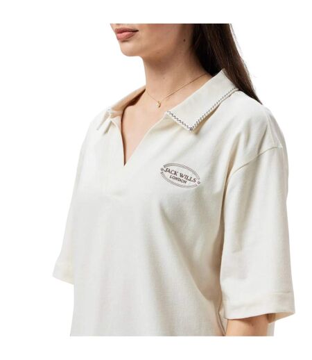 Polo Manches Courtes Femme Vieux Blanc Jack Wills